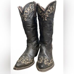 Durango Western Boots Women 12”Crush Scroll Chocolate Rd3203 Color:Brown Size:6